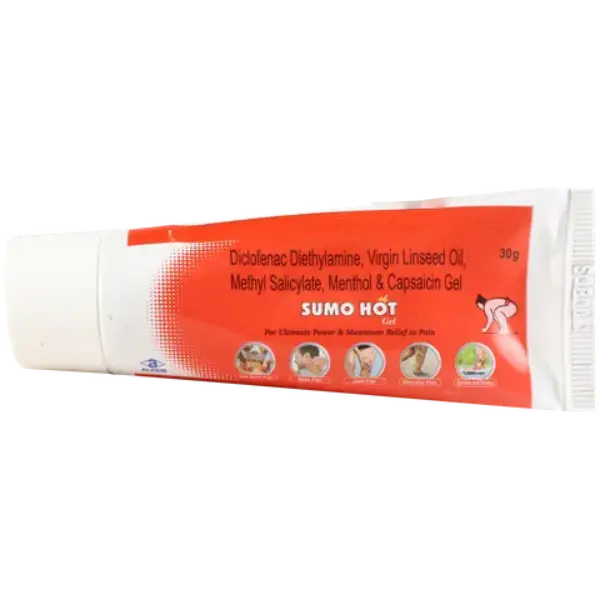 Sumo Hot Pain Relief Gel | For Back, Neck, Joint & Muscular Pain